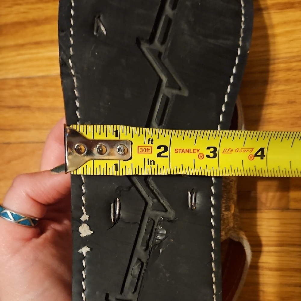Cowhide Leather Sandles Approx Size 11 - Picture 5 of 14